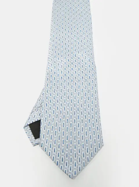 S.T. Dupont Blue Silk Jacquard Tie
