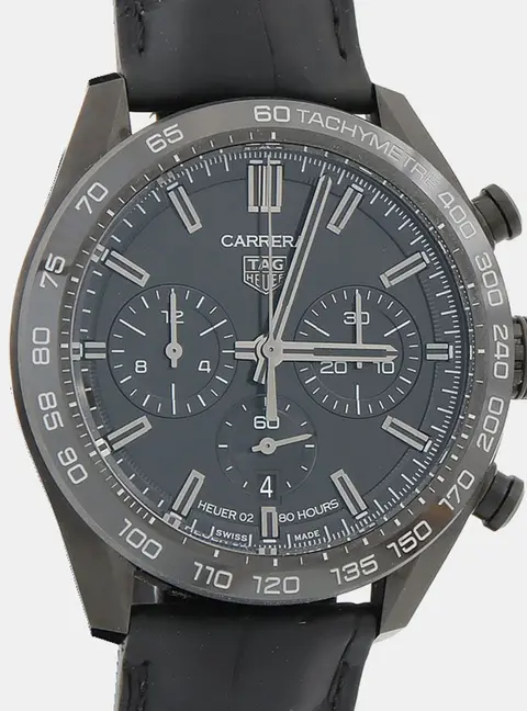 Tag Heuer Carrera Japan Edition Chronograph CBN2A1G Automatic Black Stainless Steel Men's Wristwatch 44mm