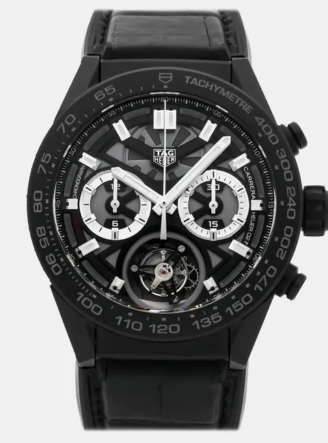 Tag Heuer Carrera Tourbillon CAR5A90.FC6415 Automatic Ceramic Men's Wristwatch 45 mm