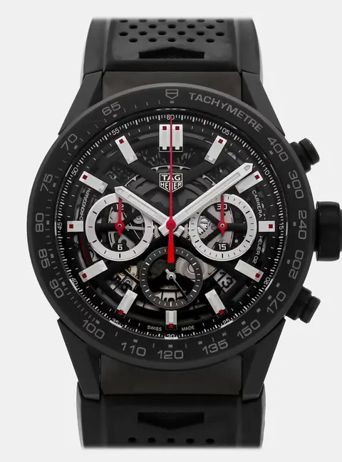 Tag Heuer Carrera Chronograph CBG2A90.FT6173 Black Ceramic Automatic Men's Wristwatch 45MM
