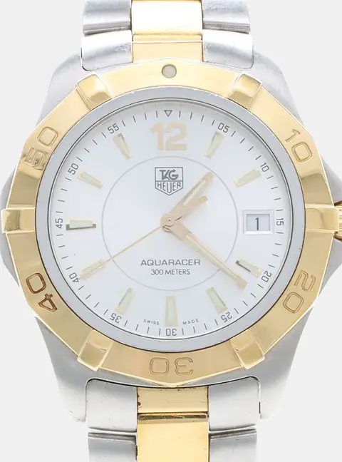 Tag Heuer Aquaracer WAF1120 Quartz Silver Stainless Steel Men's Wristwatch 41mm