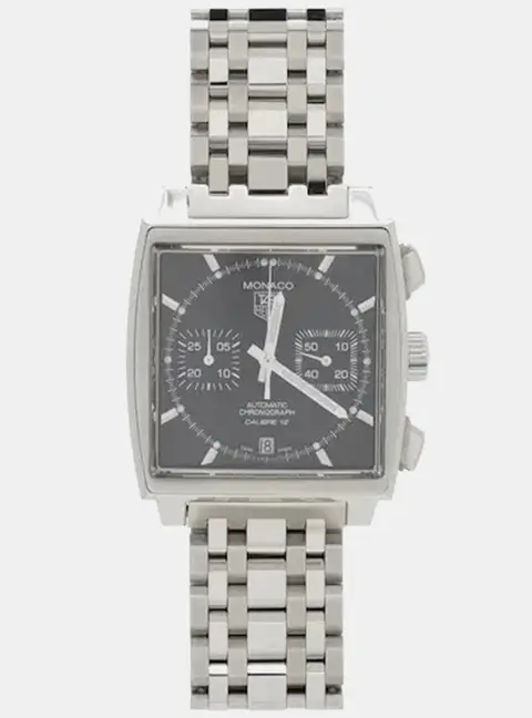 Tag Heuer Monaco CAW2110 Black Stainless Steel Automatic Men's Wristwatches 39mm