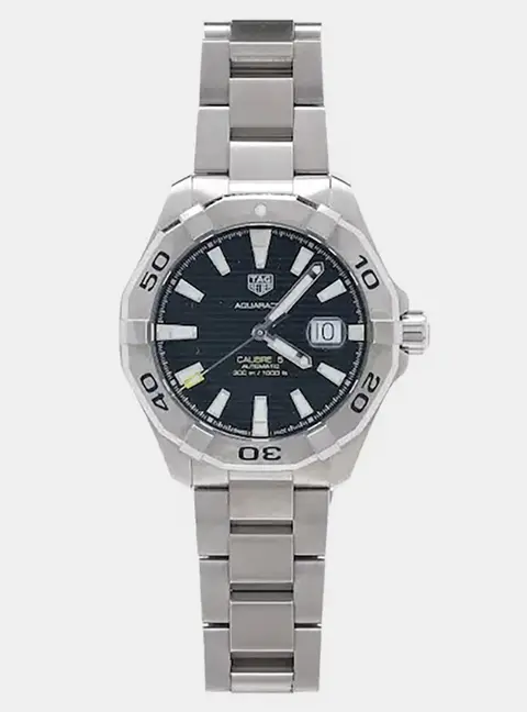 Tag Heuer Aquaracer WAY2010 Black Stainless Steel Automatic Men's Wristwatch 43mm