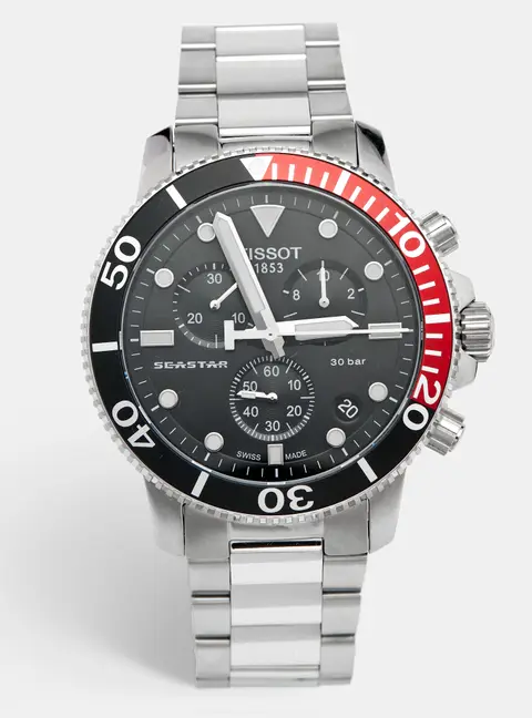 Tissot Seastar 1000 T120.417.11.051.01 Black Dial Stainless Steel Men's Wristwatch 45.50mm