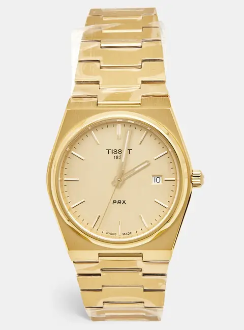 Tissot PRX T137.410.33.021.00 Champagne Dial Yellow Gold PVD Coated Stainless Steel Men's Wristwatch 40 mm