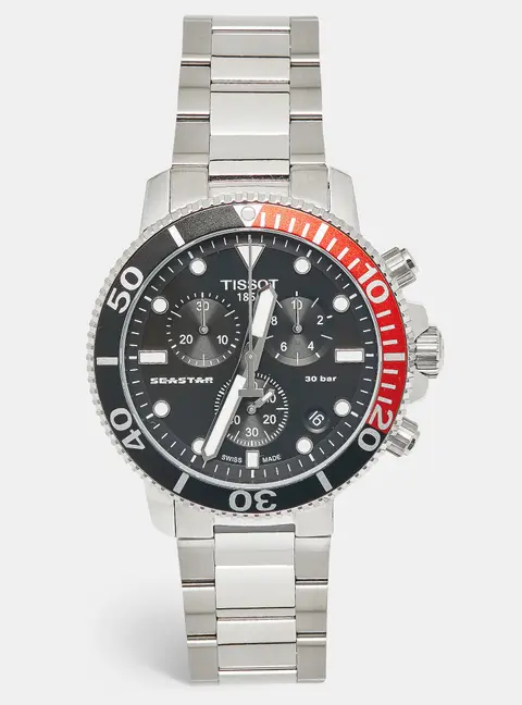 Tissot Seastar 1000 T120.417.11.051.01 Black Dial Stainless Steel Men's Wristwatch 45.50 mm