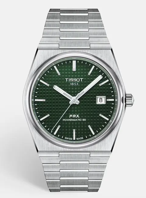 Tissot PRX Powermatic 80 T137.407.11.091.00 Green Dial Stainless Steel Men's Wristwatch 40 mm