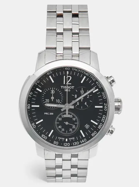 Tissot PRC 200 T114.417.11.057.00 Black Dial Stainless Steel Men's Wristwatch 42 mm