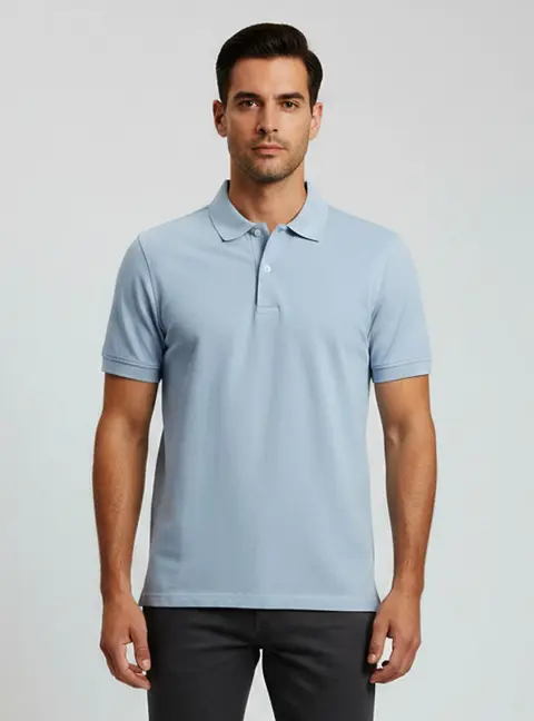 Tom Ford Light Blue Cotton Pique Polo T-Shirt XXL