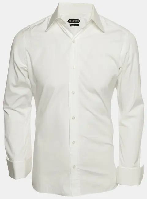 Tom Ford White Cotton Made To Measure Shirt M