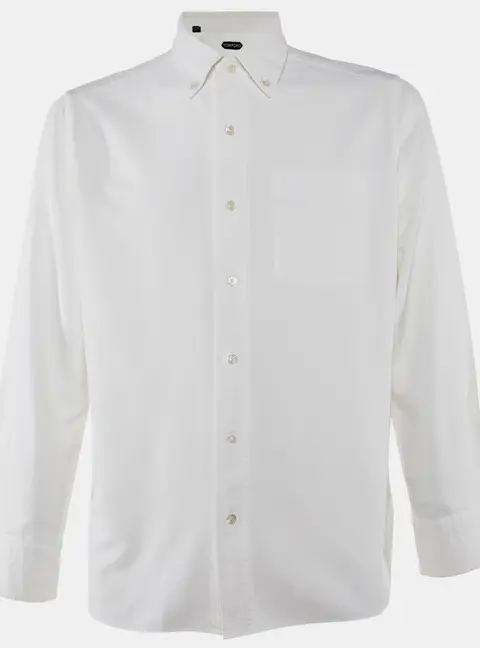 Tom Ford White Cotton Button Down Shirt XXL