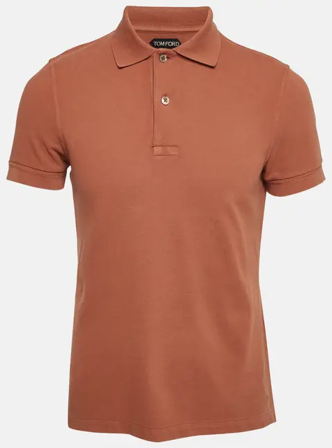 Tom Ford Brown Pique Polo T-Shirt S