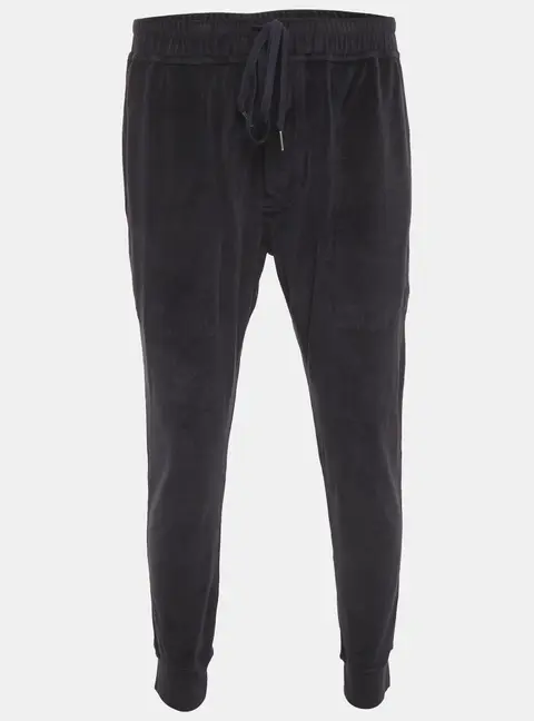Tom Ford Navy Blue Velour Drawstring Sweatpants L