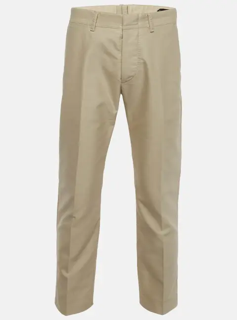 Tom Ford Beige Cotton Chino Button Up Trousers M