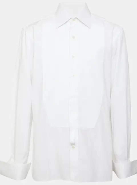 Tom Ford White Cotton Long Sleeve Shirt M