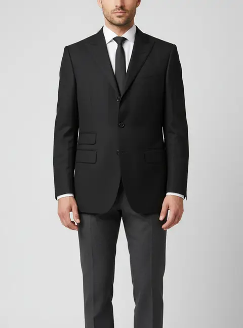Tom Ford Black Striped Wool Single Breasted Blazer XL