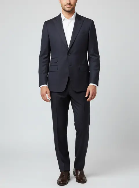 Tom Ford Navy Blue Pinstripe Wool Tailored Suit L
