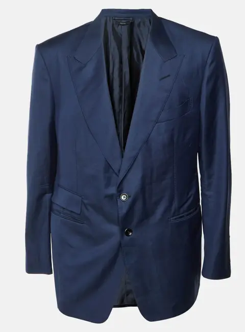 Tom Ford Navy Blue Wool Single Breasted Shelton Blazer XL