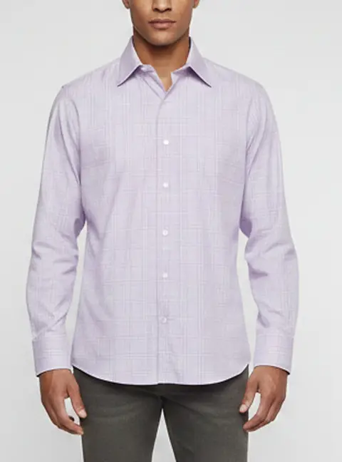 Tom Ford Purple Plaid Cotton Long Sleeve Shirt XL