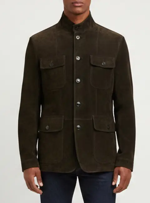 Tom Ford Green Suede Field Jacket S