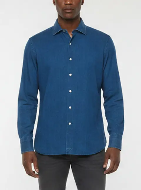 Tom Ford Blue Denim Button Front Shirt XXL