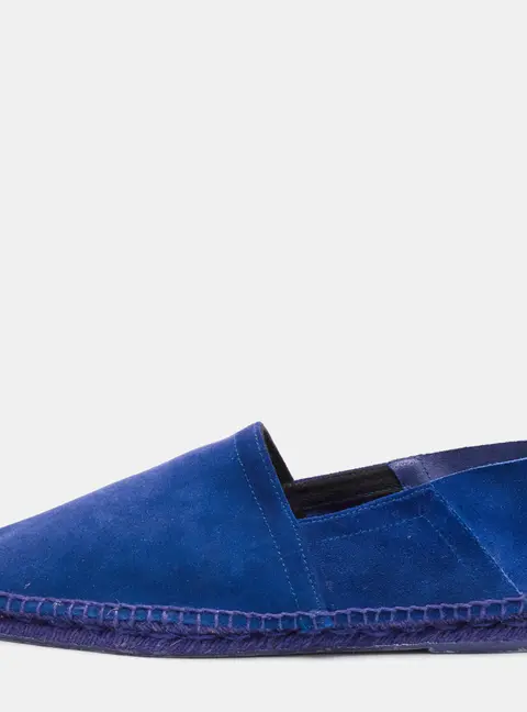 Tom Ford Navy Blue Suede Barnes Espadrilles Size 45