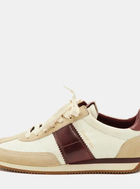Tom Ford Archer Size 40 Multicolor Canvas, Leather Suede Low Top Sneakers