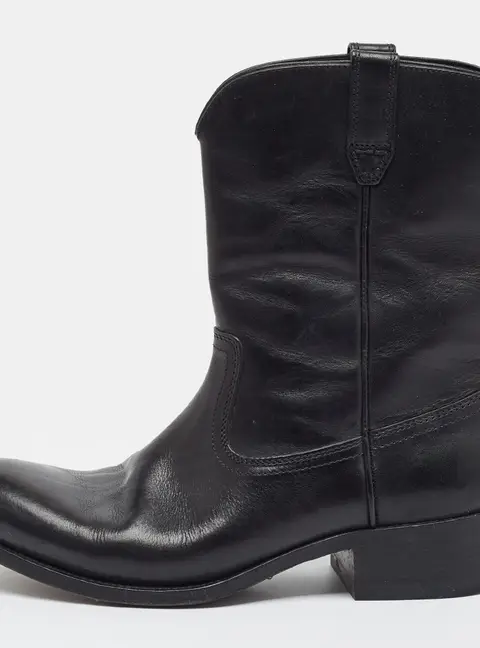 Tom Ford Roper Size 41 Black Leather Ankle Length Boots