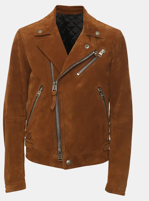 Tom Ford Brown Suede Biker Jacket S