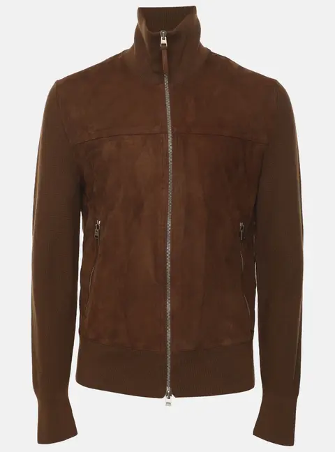 Tom Ford Brown Suede and Knit Jacket S