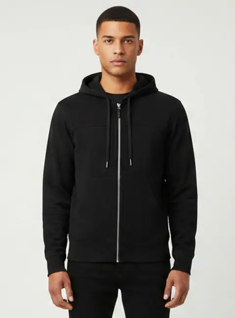 Tom Ford Black Suede and Knit Hooded Jacket S