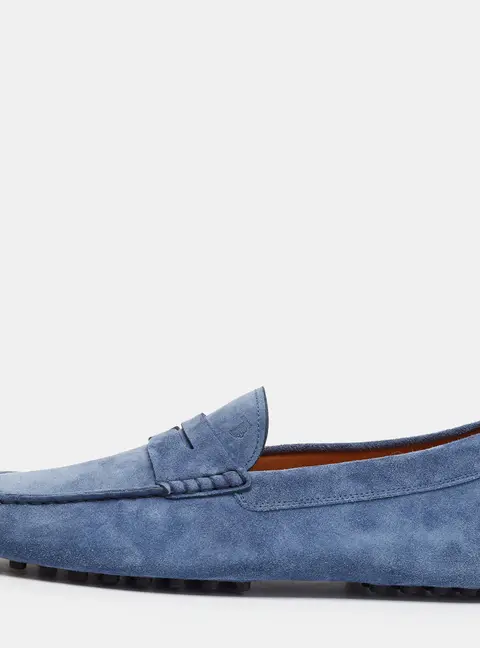 Tod's Gommino Size 43 Blue Suede Driver Loafers