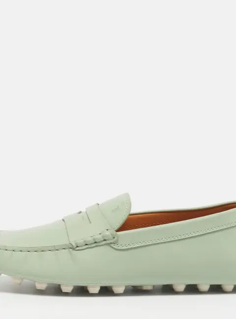 Tod's Gommino Size 41 Pastor Green Leather Driver Loafers