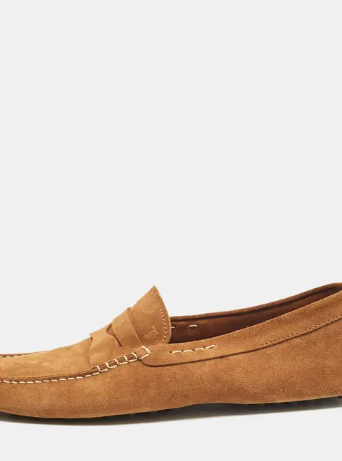 Tod's Brown Suede Slip on Loafers Size 45.5