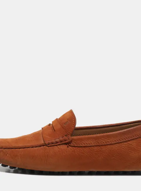 Tod's Brown Nubuck Leather Driver Loafers Size 39.5