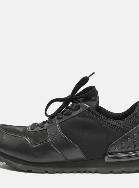 Tod's Black Nylon, Mesh and Leather Low Top Sneakers Size 41