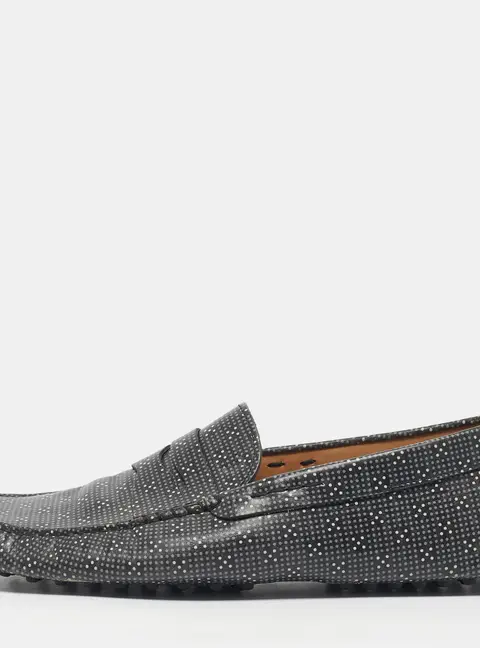 Tod's Two Tone Leather Slip On Driver Loafers Size 44.5