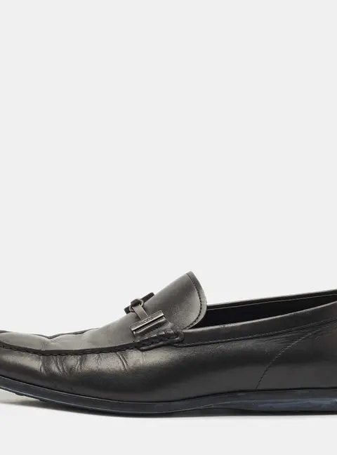 Tod's Black Leather Slip On Loafers Size 42.5