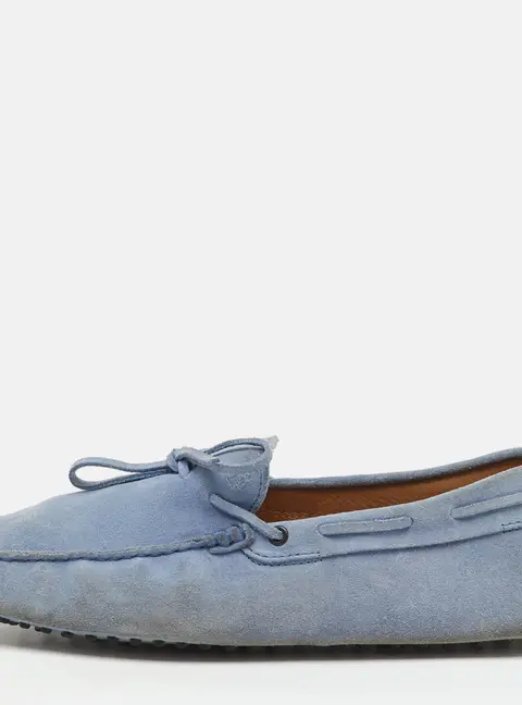 Tod's Blue Suede Slip On Loafers Size 45