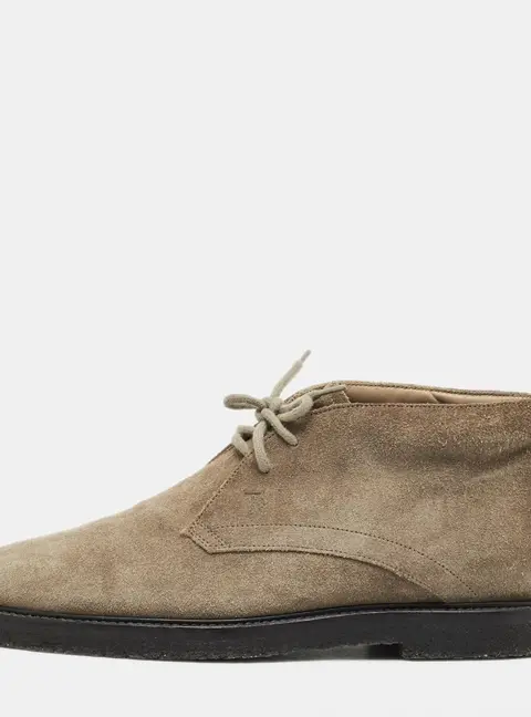 Tod's Grey Suede Lace Up Ankle Length Boots Size 41