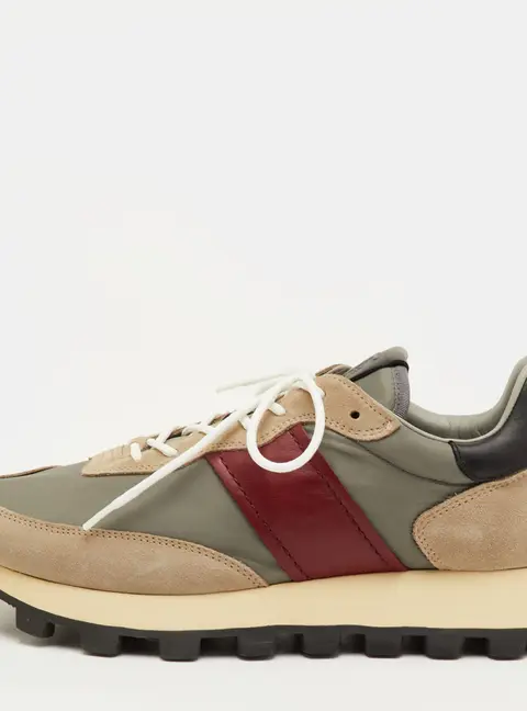 Tod's Size 41.5 Multicolor Fabric, Leather and Suede Low Top Sneakers