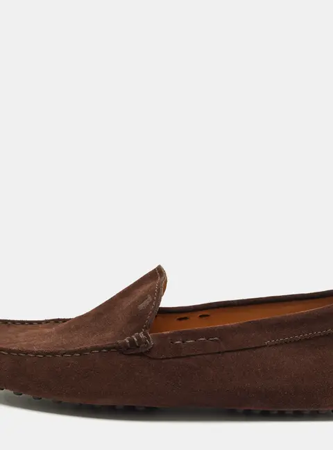 Tod's City Gommino Size 41 Brown Suede Loafers