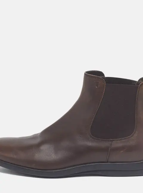 Tod's Size 44 Brown Leather Chelsea Boots