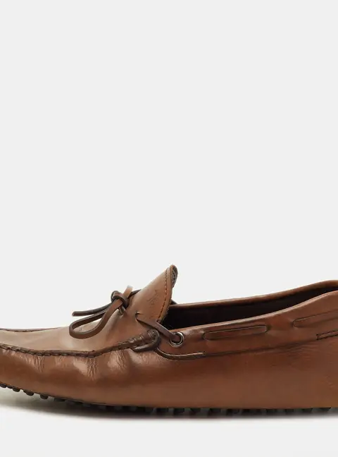 Tod's Gommino Size 41 Brown Leather Slip On Loafers