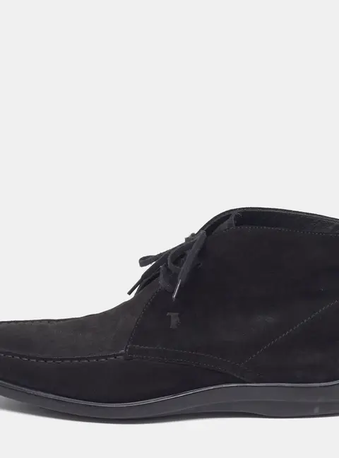 Tod's Desert Size 42.5 Black Suede Ankle Length Boots
