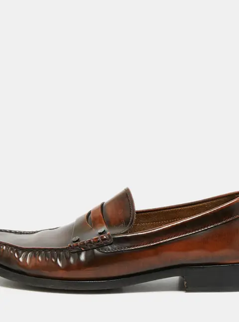 Tod's Size 44.5 Two Tone Leather Penny Loafers