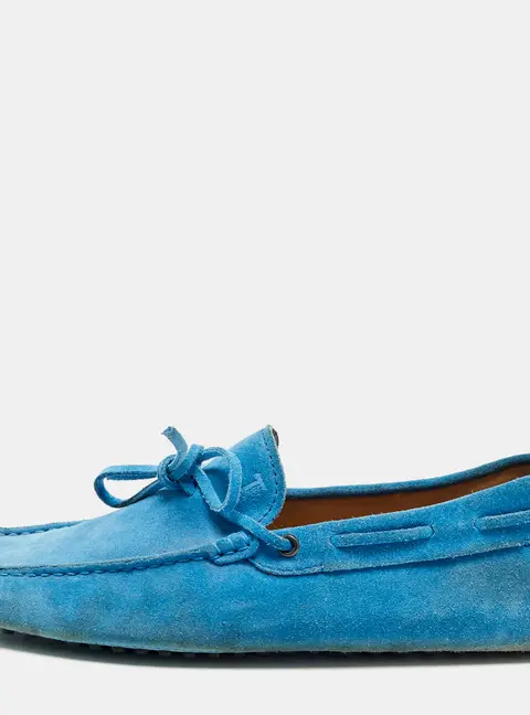 Tod's Gommino Size 41.5 Blue Suede Driver Loafers