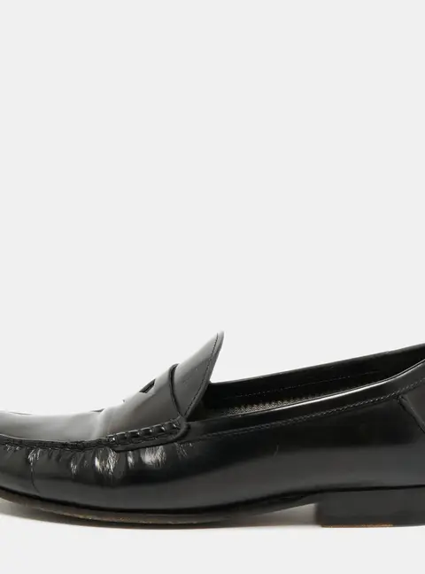 Tod's Size 42 Black Leather Penny Loafers