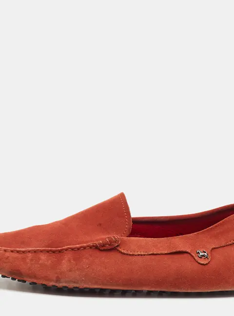 Tod's X For Ferrari Size 44.5 Brown Suede Loafers
