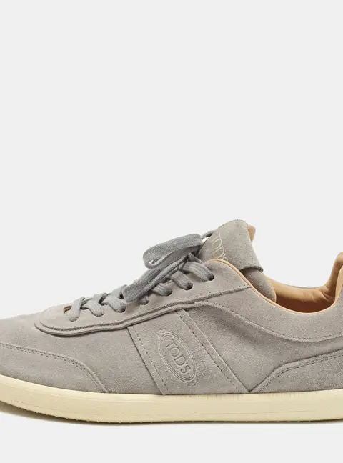 Tod's Size 41 Grey Suede Low Top Sneakers